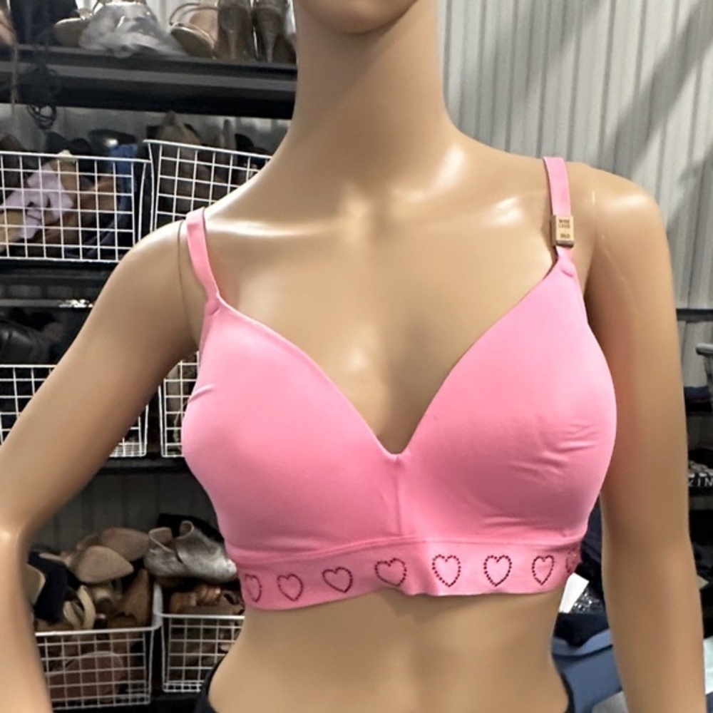 PINK Victoria's Secret Pink Heart-Embellished Bra